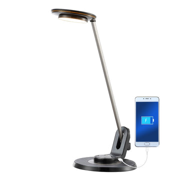 Dixon 18.5" Aluminum Contemporary Minimalist Adjustable Dimmable USB Charging LED Task Lamp - JONATHAN Y